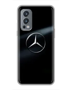 Чехол для OnePlus Nord 2 с картинкой «Mercedes на металле» Чехол для OnePlus Nord 2 с картинкой «Mercedes на металле»