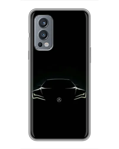 Чехол для OnePlus Nord 2 с картинкой «Mercedes — силуэт авто» Чехол для OnePlus Nord 2 с картинкой «Mercedes — силуэт авто»
