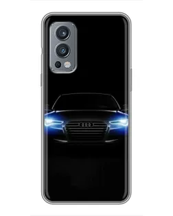 Чохол для OnePlus Nord 2 з картинкою «Audi в неоні»