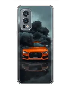 Чохол для OnePlus Nord 2 з картинкою «Audi у хмарах диму»