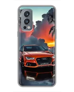 Чохол для OnePlus Nord 2 з картинкою «Audi — захід сонця»