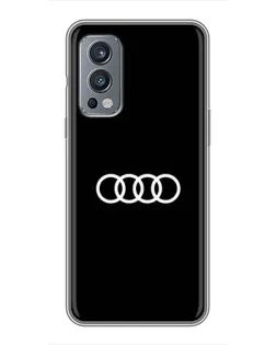 Чохол для OnePlus Nord 2 з картинкою «Audi White Logo»