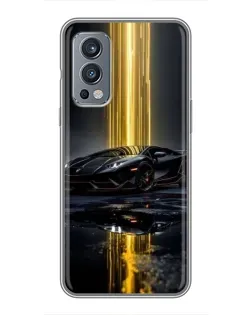 Чохол для OnePlus Nord 2 з картинкою «Нічний Lamborghini драйв»