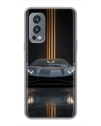 Чохол для OnePlus Nord 2 з картинкою «Lamborghini золоті лінії»