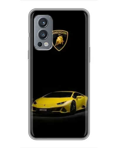 Чохол для OnePlus Nord 2 з картинкою «Lamborghini жовтий акцент»