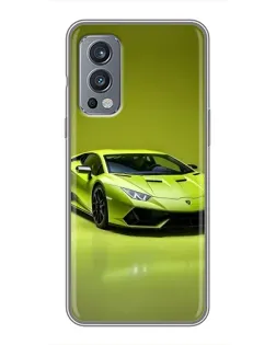 Чохол для OnePlus Nord 2 з картинкою «Салатовий Lamborghini Huracan»