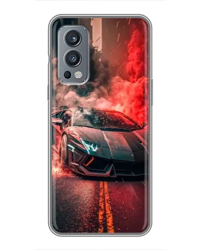 Чохол для OnePlus Nord 2 з картинкою «Lamborghini червоний дим»
