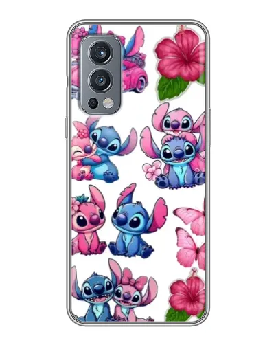 Чохол для OnePlus Nord 2 з картинкою «Стікери Stitch та Angel»