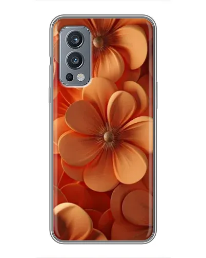 Чохол для OnePlus Nord 2 з картинкою «Помаранчева макро квітка»