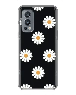 Чохол для OnePlus Nord 2 з картинкою «Ромашки на чорному» Чохол для OnePlus Nord 2 з картинкою «Ромашки на чорному»