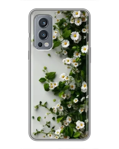 Чохол для OnePlus Nord 2 з картинкою «Гілка дрібних білих квітів»