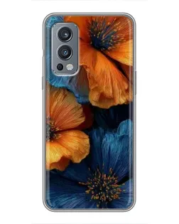 Чохол для OnePlus Nord 2 з картинкою «Яскрава синьо-помаранчева флора» Чохол для OnePlus Nord 2 з картинкою «Яскрава синьо-помаранчева флора»