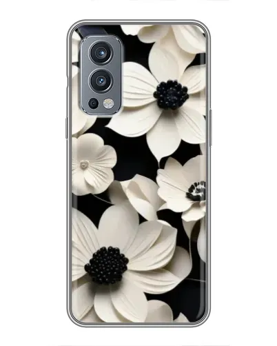 Чохол для OnePlus Nord 2 з картинкою «Об'ємні білі квіти»