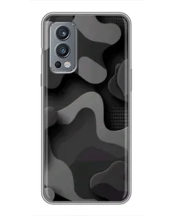 Чохол для OnePlus Nord 2 з картинкою «Темний абстрактний камуфляж»