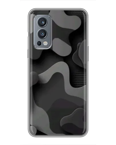Чохол для OnePlus Nord 2 з картинкою «Темний абстрактний камуфляж»