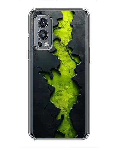 Чохол для OnePlus Nord 2 з картинкою «Салатовий розлом скелі»