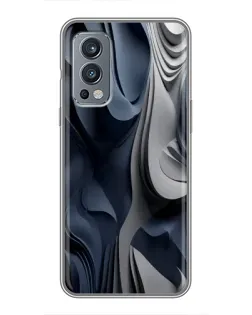 Чохол для OnePlus Nord 2 з картинкою «Об'ємні сині складки»
