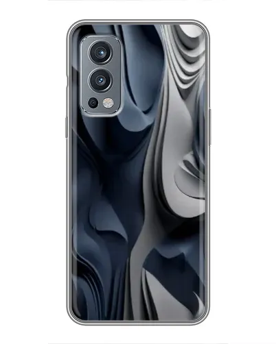 Чохол для OnePlus Nord 2 з картинкою «Об'ємні сині складки»
