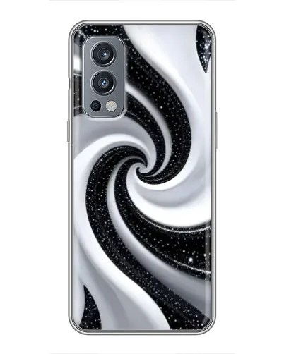 Чохол для OnePlus Nord 2 з картинкою «Чорно-біла спіраль»