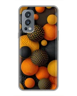 Чохол для OnePlus Nord 2 з картинкою «Об'ємні помаранчеві сфери»