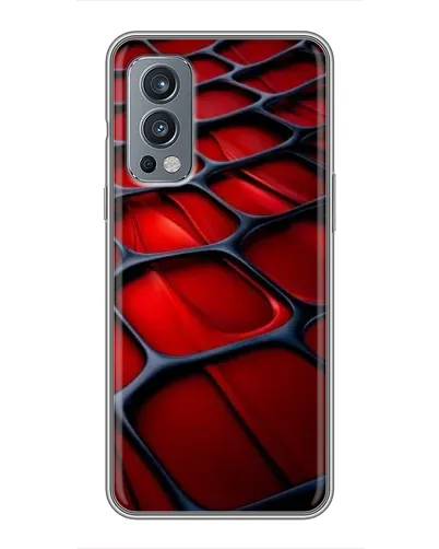Чохол для OnePlus Nord 2 з картинкою «Червона глянцева сітка»