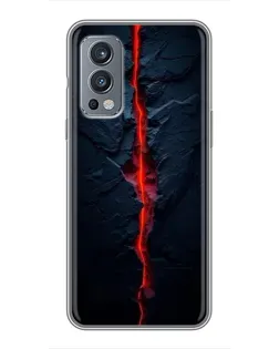 Чохол для OnePlus Nord 2 з картинкою «Червона лавова тріщина»
