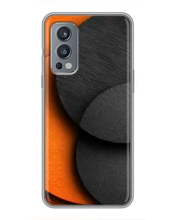 Чохол для OnePlus Nord 2 з картинкою «Геометрія помаранчевих кіл»