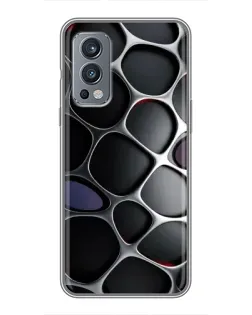 Чохол для OnePlus Nord 2 з картинкою «Об'ємна темна решітка»