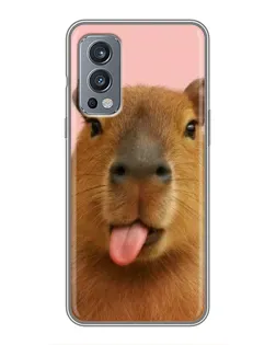 Чохол для OnePlus Nord 2 з картинкою «Капібара з язиком»