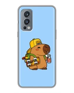 Чохол для OnePlus Nord 2 з картинкою «Капібара на скейті»