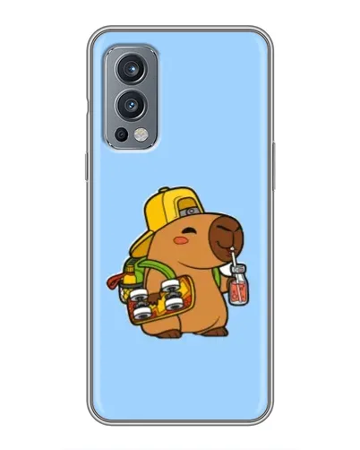 Чохол для OnePlus Nord 2 з картинкою «Капібара на скейті»