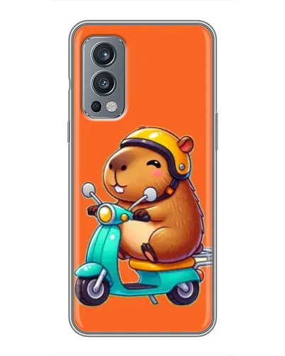 Чохол для OnePlus Nord 2 з картинкою «Капібара на скутері»