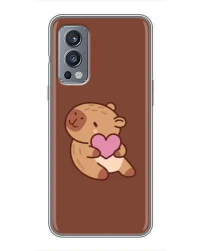Чохол для OnePlus Nord 2 з картинкою «Капібара з серцем»