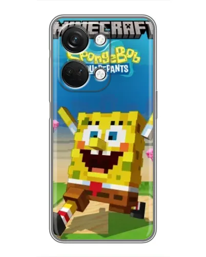 Чехол для OnePlus Nord 3 5G с картинкой «Губка Боб Minecraft» Чехол для OnePlus Nord 3 5G с картинкой «Губка Боб Minecraft»