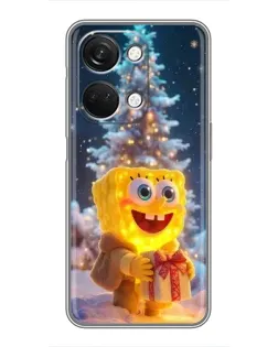 Чехол для OnePlus Nord 3 5G с картинкой «Рождественский Спанч Боб»