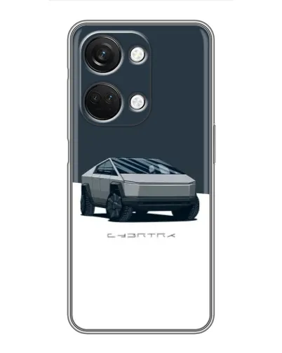 Чехол для OnePlus Nord 3 5G с картинкой «Серебристый Cybertruck Tesla»