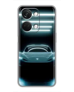 Чехол для OnePlus Nord 3 5G с картинкой «Tesla в неоне»