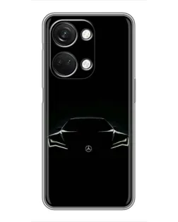 Чехол для OnePlus Nord 3 5G с картинкой «Mercedes — силуэт авто» Чехол для OnePlus Nord 3 5G с картинкой «Mercedes — силуэт авто»