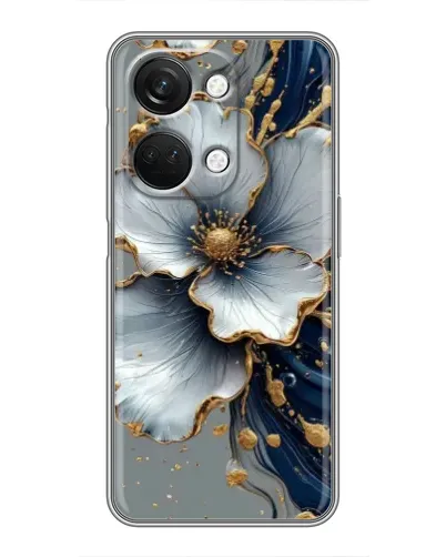 Чехол для OnePlus Nord 3 5G с картинкой «Белый цветок и золотой флюид» Чехол для OnePlus Nord 3 5G с картинкой «Белый цветок и золотой флюид»