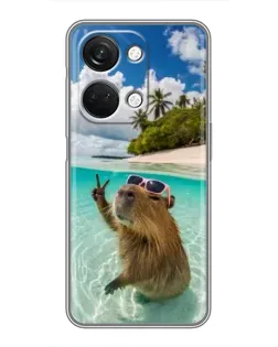 Чехол для OnePlus Nord 3 5G с картинкой «Капибара на море» Чехол для OnePlus Nord 3 5G с картинкой «Капибара на море»