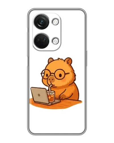 Чехол для OnePlus Nord 3 5G с картинкой «Капибара с ноутбуком»