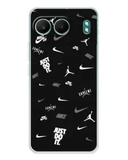 Чехол для OnePlus Nord 4 с картинкой «Nike Black Pattern»