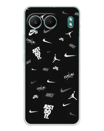 Чехол для OnePlus Nord 4 с картинкой «Nike Black Pattern»