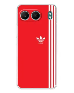 Чехол для OnePlus Nord 4 с картинкой «Красный минимализм Adidas»