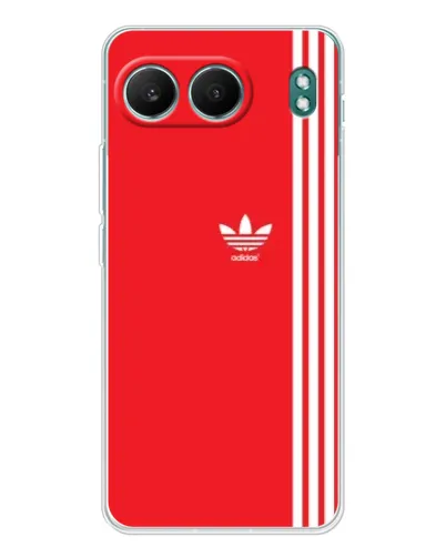 Чехол для OnePlus Nord 4 с картинкой «Красный минимализм Adidas»