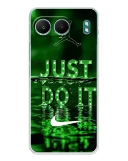 Чехол для OnePlus Nord 4 с картинкой «Зеленый неоновый Nike»
