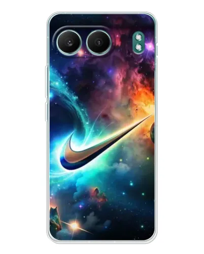 Чехол для OnePlus Nord 4 с картинкой «Космический Nike Swoosh»
