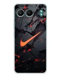 Чехол для OnePlus Nord 4 с картинкой «Nike — эффект разломов»