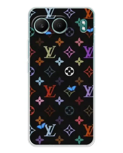Чехол для OnePlus Nord 4 с картинкой «Цветная монограмма LV»