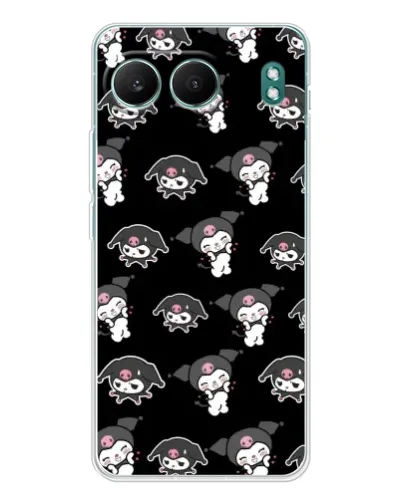 Чехол для OnePlus Nord 4 с картинкой «Черный паттерн Kuromi»